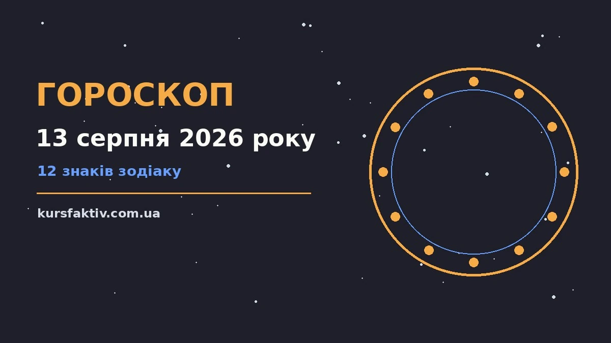 Гороскоп на 13 серпня 2026 року: настрій, справи і стосунки
