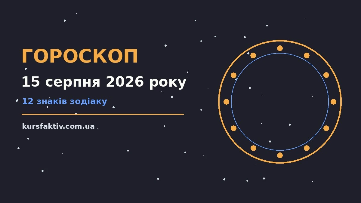 Зірки на вечірньому небі як символ гороскопу на 15 серпня 2026 року