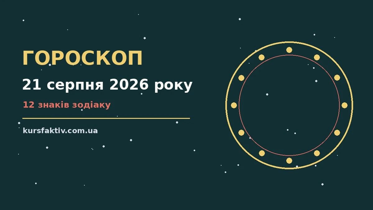 Зоряне небо над міською панорамою, символ щоденного гороскопу на 21 серпня 2026 року