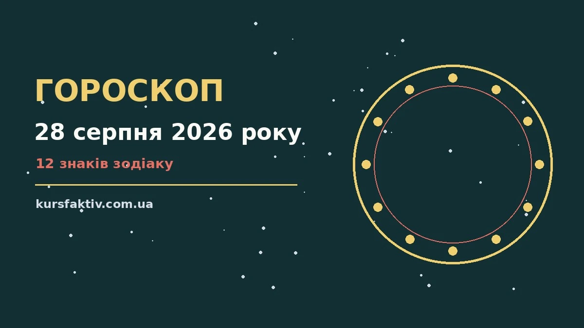 Зоряне небо у п'ятницю ввечері як символ гороскопу на 28 серпня 2026 року
