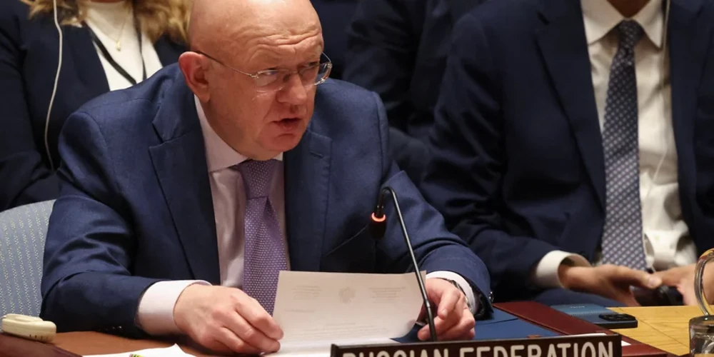 Василь Небензя на засіданні Ради Безпеки ООН