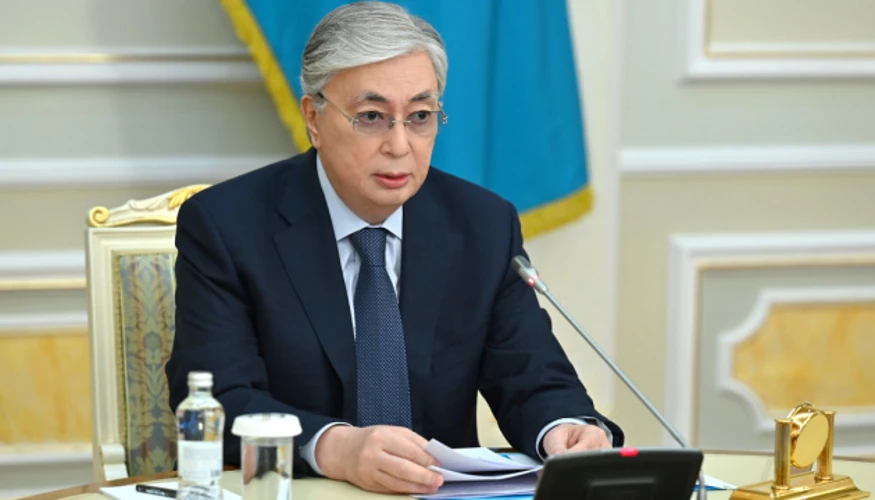 Касим-Жомарт Токаєв під час офіційної церемонії