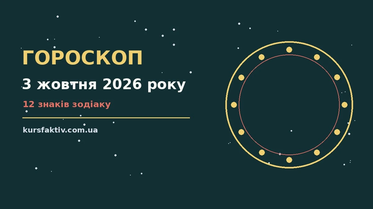 Зодіакальний знак на тлі ранкового неба як ілюстрація гороскопу на 3 жовтня 2026 року